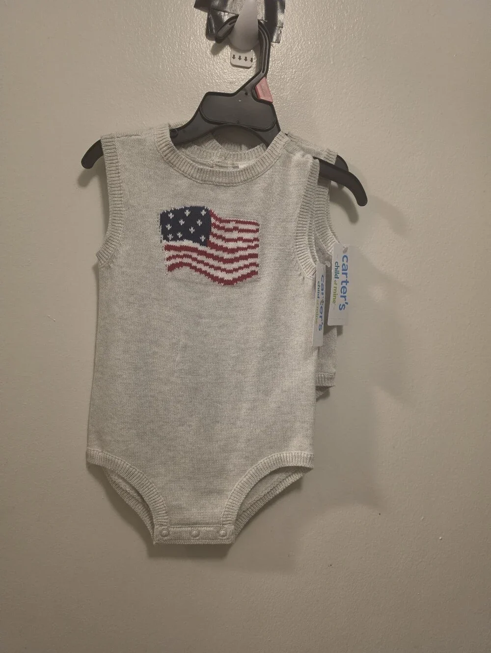 Carter's Sleeveless Baby Onesie with Flag